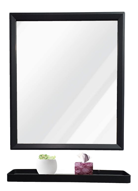 BATHAR Stainless Steel Frame Wall Mirror With Glass Shelf Package Offer BWM-5060